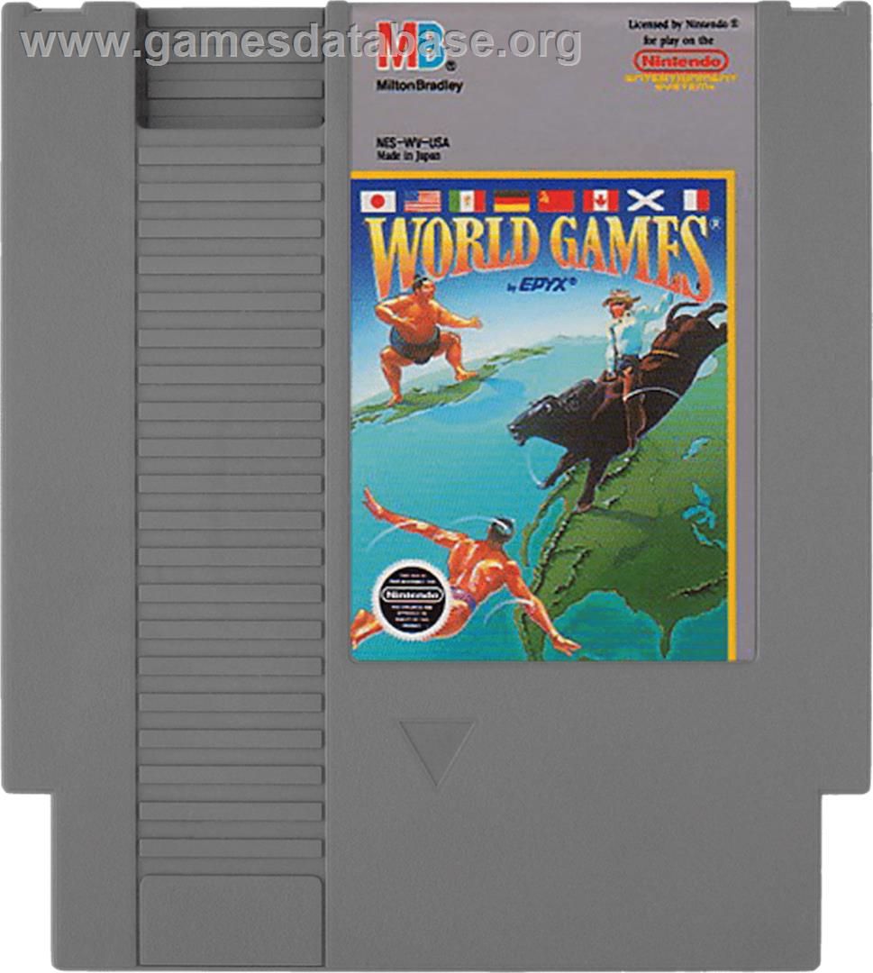 World Games - Nintendo NES - Artwork - Cartridge