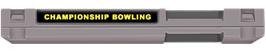 Top of cartridge artwork for Championship Bowling on the Nintendo NES.