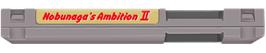 Top of cartridge artwork for Nobunaga's Ambition 2 on the Nintendo NES.