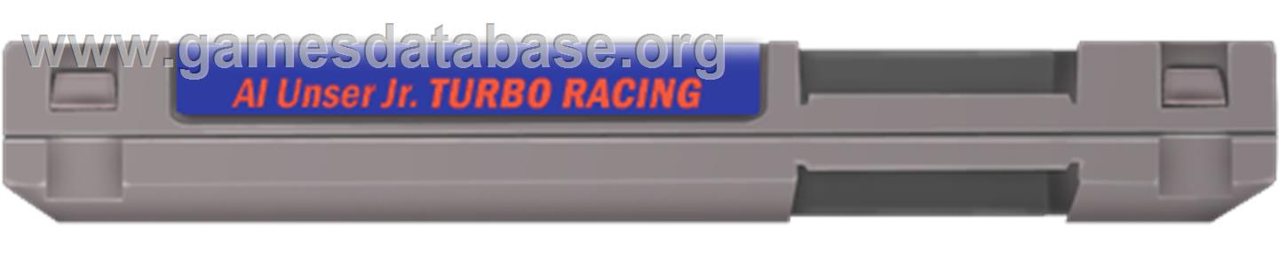 Al Unser Jr. Turbo Racing - Nintendo NES - Artwork - Cartridge Top
