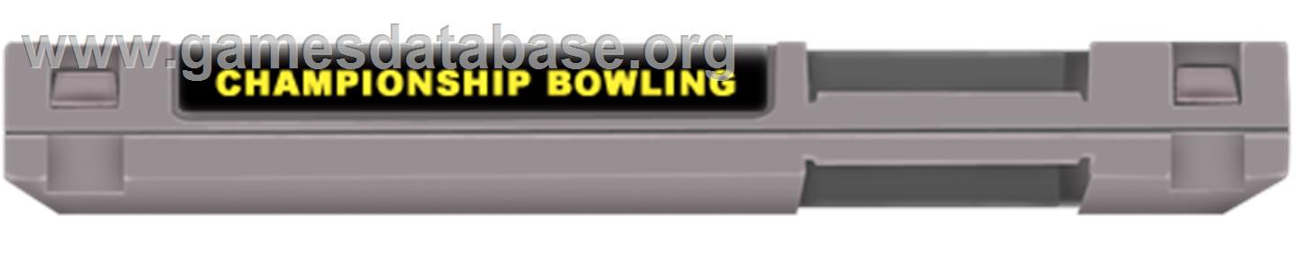 Championship Bowling - Nintendo NES - Artwork - Cartridge Top