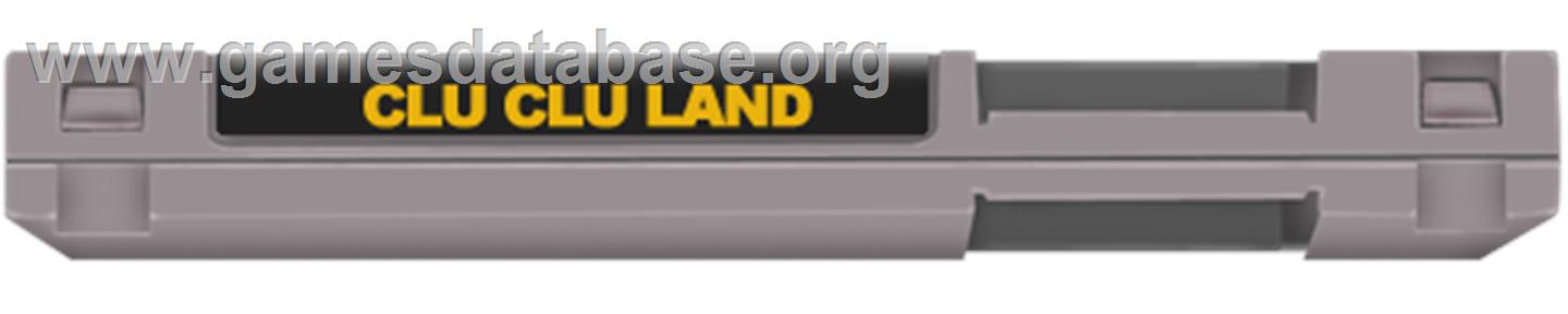 Clu Clu Land - Nintendo NES - Artwork - Cartridge Top