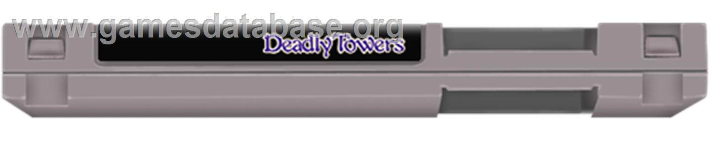 Deadly Towers - Nintendo NES - Artwork - Cartridge Top