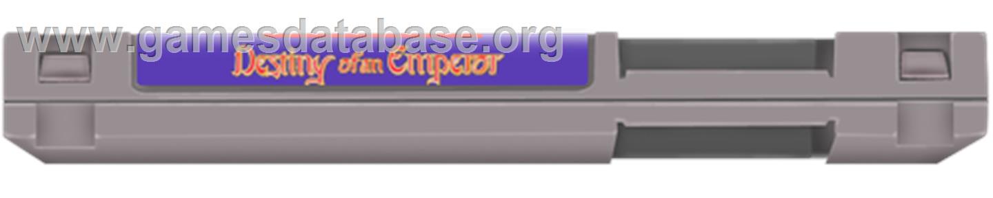 Destiny of an Emperor - Nintendo NES - Artwork - Cartridge Top