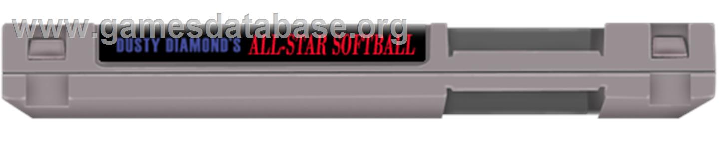 Dusty Diamond's All-Star Softball - Nintendo NES - Artwork - Cartridge Top