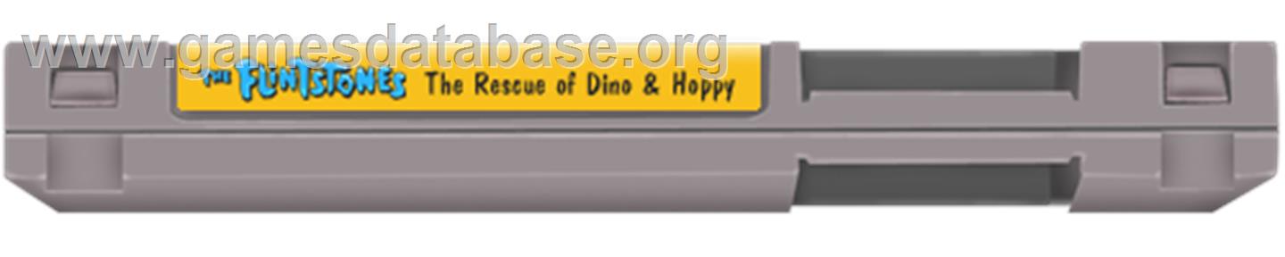 Flintstones: The Rescue of Dino & Hoppy - Nintendo NES - Artwork - Cartridge Top