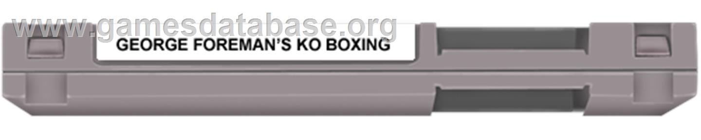 George Foreman's KO Boxing - Nintendo NES - Artwork - Cartridge Top