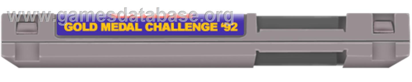 Gold Medal Challenge '92 - Nintendo NES - Artwork - Cartridge Top