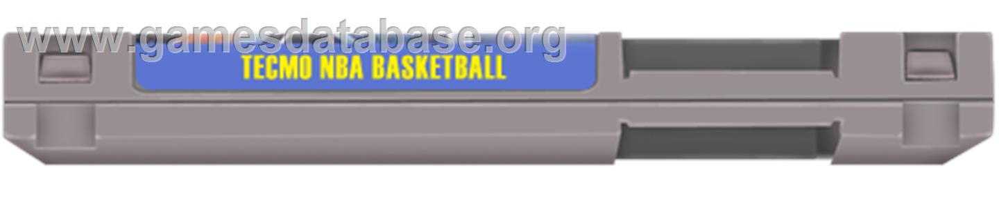 Tecmo NBA Basketball - Nintendo NES - Artwork - Cartridge Top