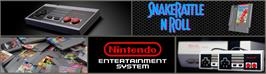 Arcade Cabinet Marquee for Snake Rattle 'n Roll.