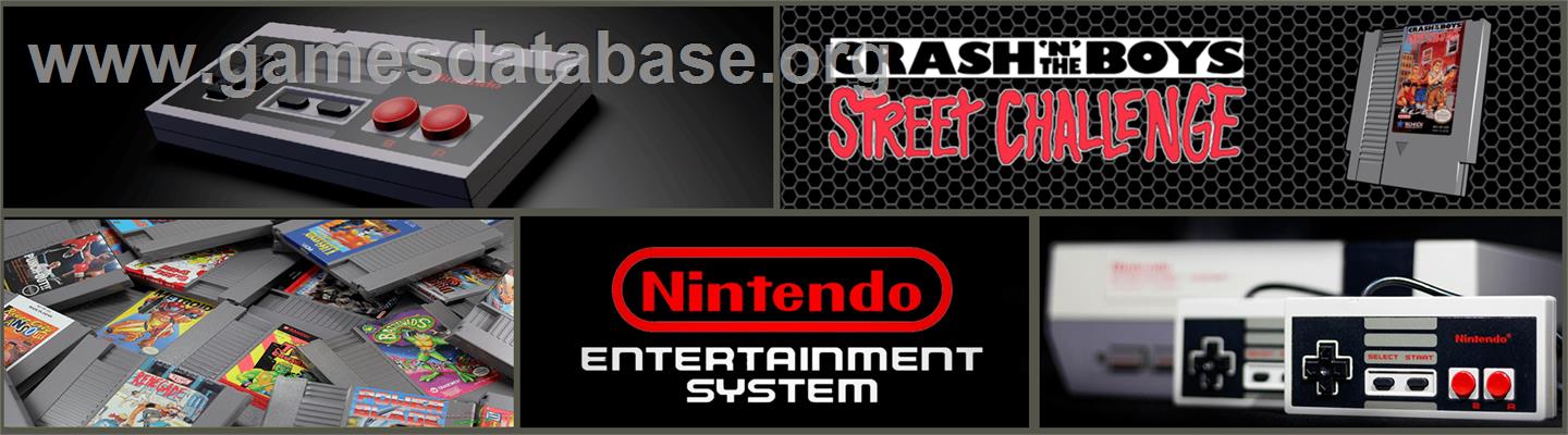 Crash 'N the Boys: Street Challenge - Nintendo NES - Artwork - Marquee