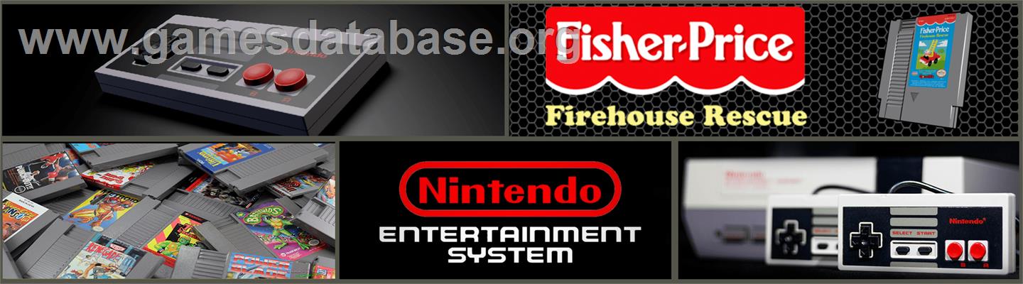 Fisher-Price: Firehouse Rescue - Nintendo NES - Artwork - Marquee