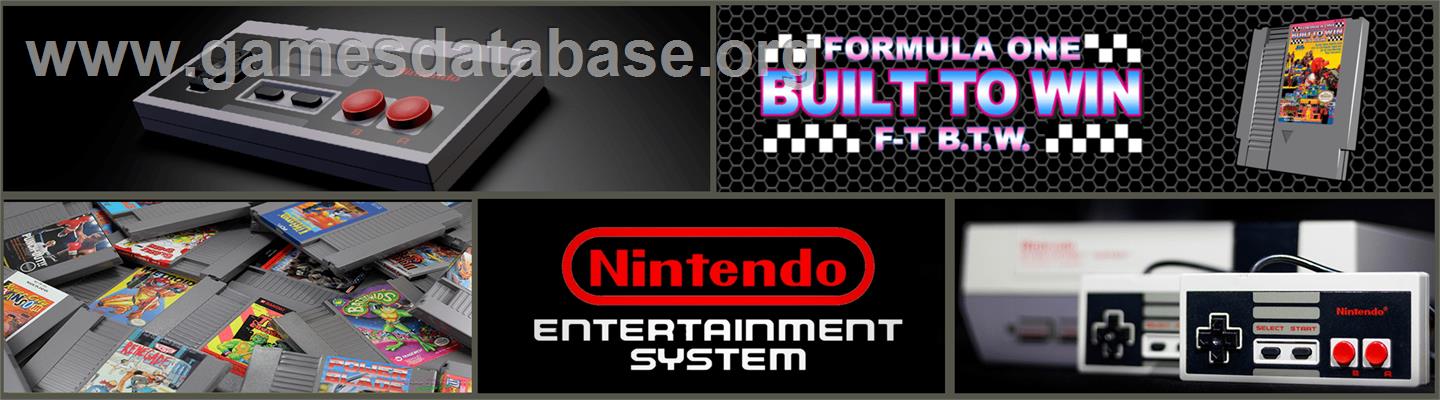 Formula 1: Built to Win - Nintendo NES - Artwork - Marquee