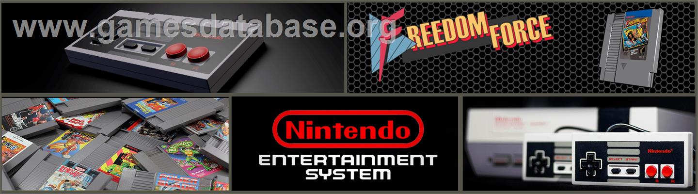 Freedom Force - Nintendo NES - Artwork - Marquee
