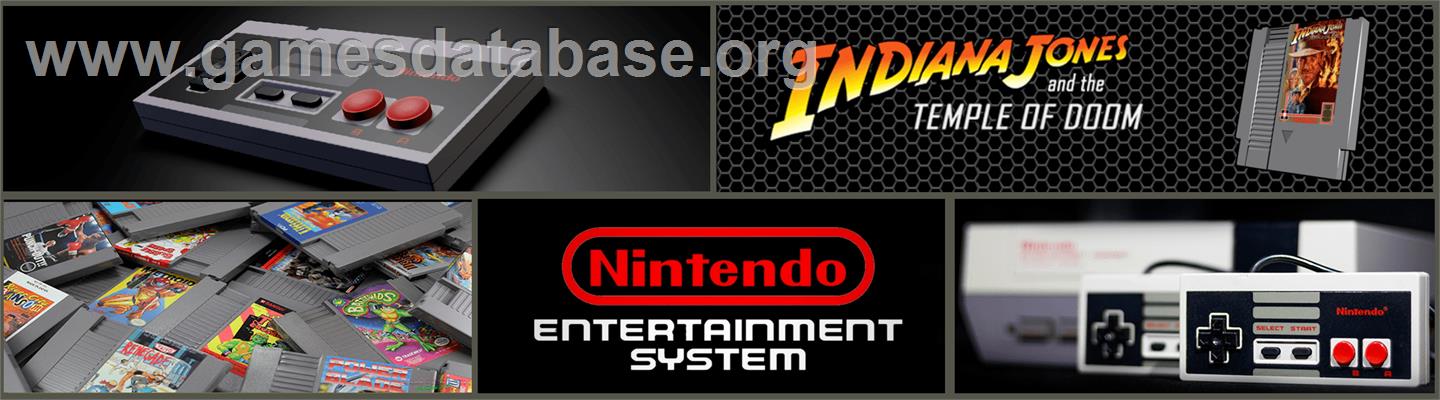 Indiana Jones and the Temple of Doom - Nintendo NES - Artwork - Marquee