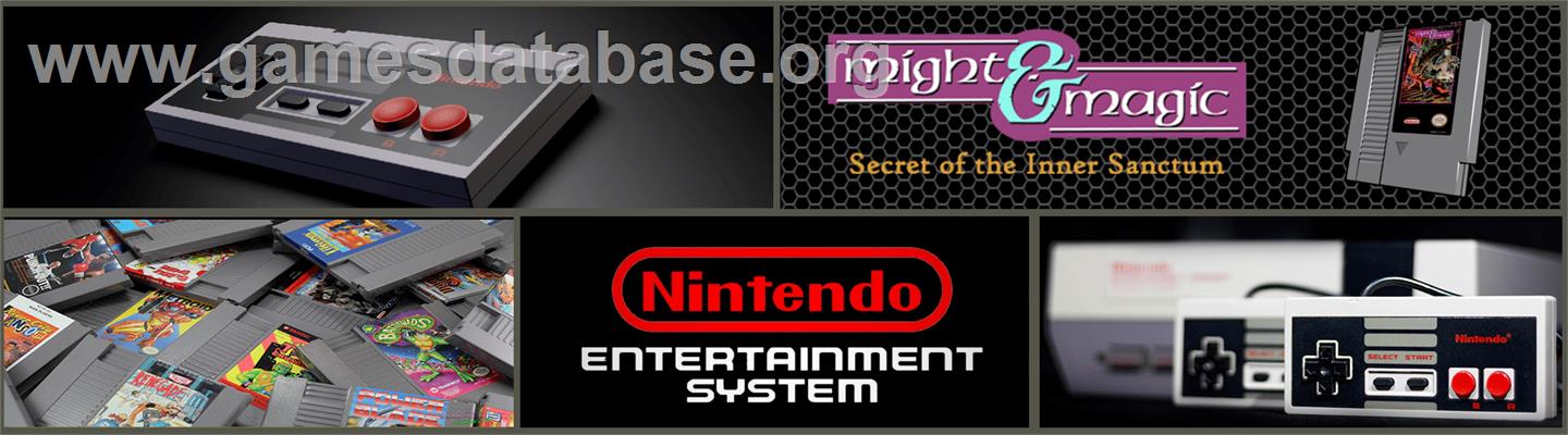 Might and Magic: Secret of the Inner Sanctum - Nintendo NES - Artwork - Marquee