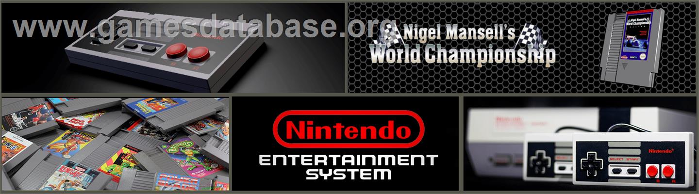 Nigel Mansell's World Championship - Nintendo NES - Artwork - Marquee