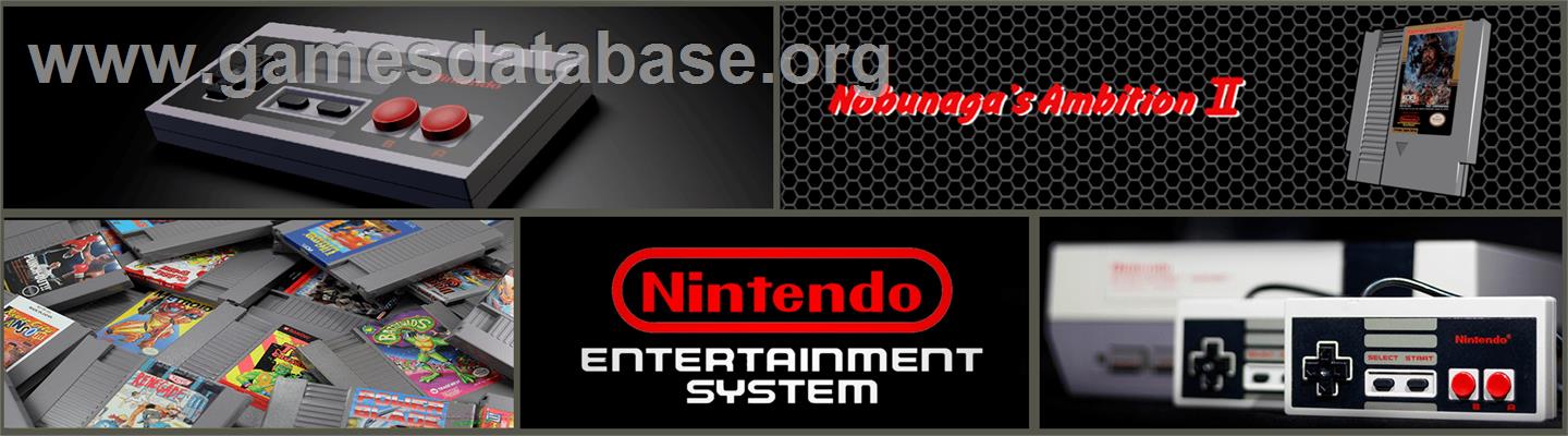 Nobunaga's Ambition 2 - Nintendo NES - Artwork - Marquee