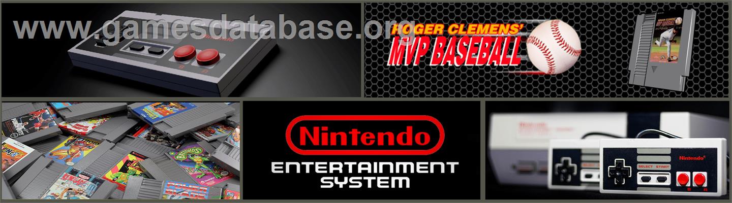 Roger Clemens' MVP Baseball - Nintendo NES - Artwork - Marquee