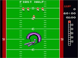 In game image of 10-Yard Fight on the Nintendo NES.