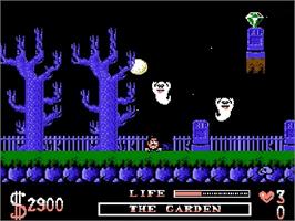 In game image of Addams Family, The on the Nintendo NES.