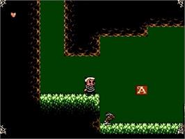 In game image of Addams Family: Pugsley's Scavenger Hunt on the Nintendo NES.