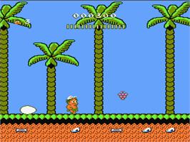 In game image of Adventure Island 2 on the Nintendo NES.