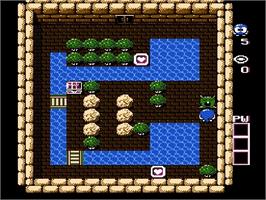 In game image of Adventures of Lolo on the Nintendo NES.