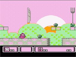 In game image of Asmik-kun Land on the Nintendo NES.