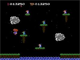 In game image of Balloon Fight on the Nintendo NES.