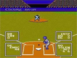 In game image of Baseball Simulator 1.000 on the Nintendo NES.