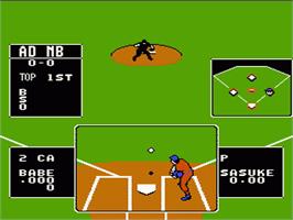 In game image of Baseball Stars on the Nintendo NES.