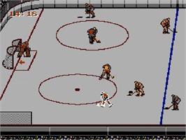 In game image of Blades of Steel on the Nintendo NES.