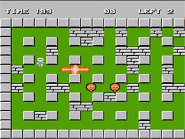 In game image of Bomberman on the Nintendo NES.