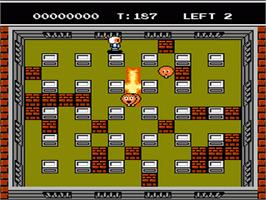 In game image of Bomberman 2 on the Nintendo NES.