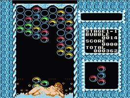 In game image of Bubble Bath Babes on the Nintendo NES.