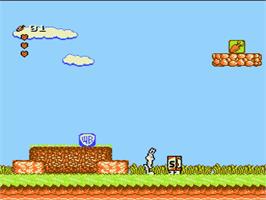 In game image of Bugs Bunny Birthday Blowout on the Nintendo NES.
