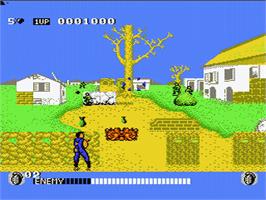 In game image of Cabal on the Nintendo NES.