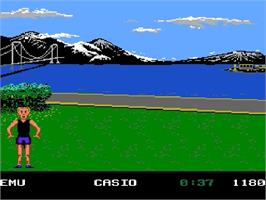 In game image of California Games on the Nintendo NES.