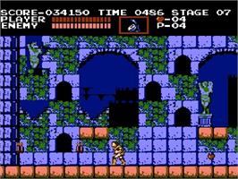 In game image of Castlevania on the Nintendo NES.