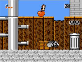 In game image of Chip'n Dale: Rescue Rangers on the Nintendo NES.