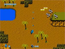 In game image of Commando on the Nintendo NES.