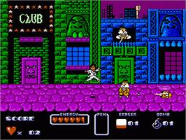In game image of Cool World on the Nintendo NES.