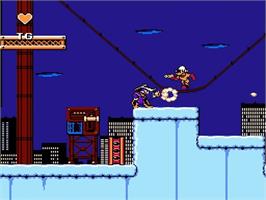 In game image of Darkwing Duck on the Nintendo NES.