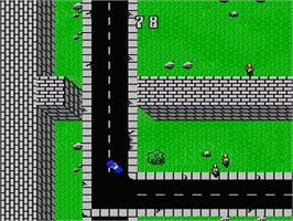 In game image of Death Race on the Nintendo NES.