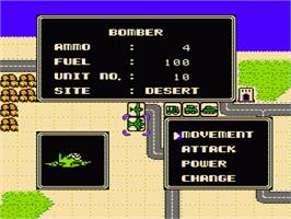 In game image of Desert Commander on the Nintendo NES.