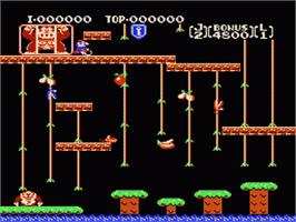 In game image of Donkey Kong Junior on the Nintendo NES.
