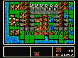 In game image of Famicom Wars on the Nintendo NES.