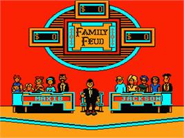 In game image of Family Feud on the Nintendo NES.