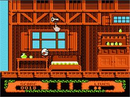 In game image of Fantastic Adventures of Dizzy on the Nintendo NES.